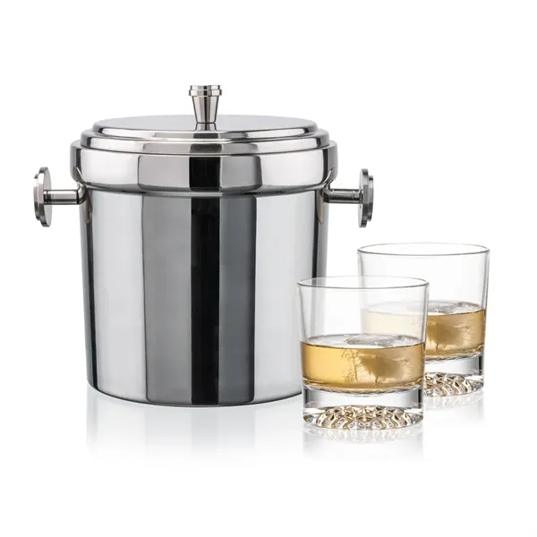 The Milano Ice Bucket & On-the-Rocks Glasses Set delivers a clean,... from ASI 84592 St Regis Group