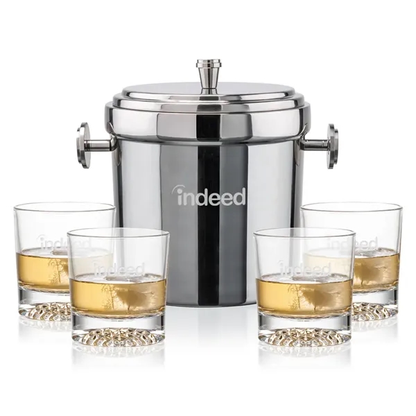The Milano Ice Bucket & On-the-Rocks Glasses Set delivers a clean,... from ASI 84592 St Regis Group