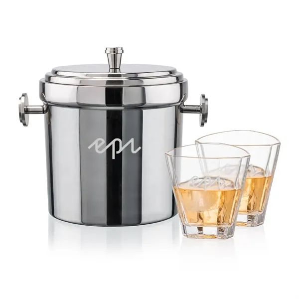 The Milano Ice Bucket & On-the-Rocks Glasses Set delivers a clean,... from ASI 84592 St Regis Group