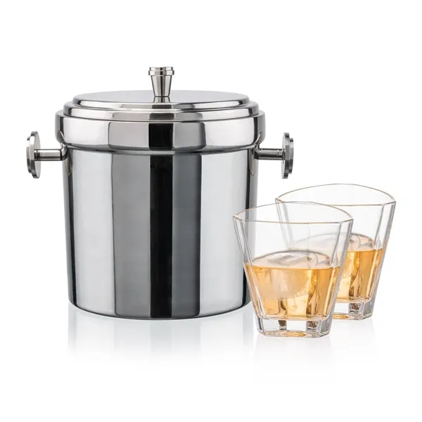 The Milano Ice Bucket & On-the-Rocks Glasses Set delivers a clean,... from ASI 84592 St Regis Group