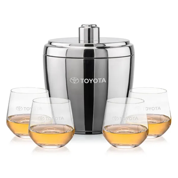 The Pescara Ice Bucket & On-the-Rocks Set combines modern style with... from ASI 84592 St Regis Group