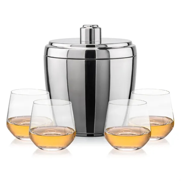 The Pescara Ice Bucket & On-the-Rocks Set combines modern style with... from ASI 84592 St Regis Group
