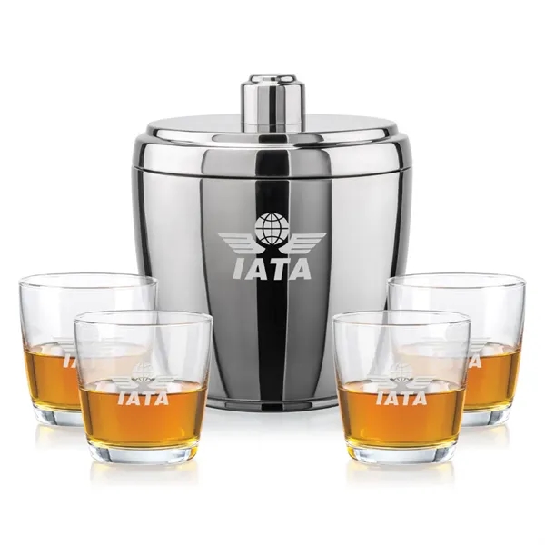 The Pescara Ice Bucket & On-the-Rocks Set combines modern style with... from ASI 84592 St Regis Group