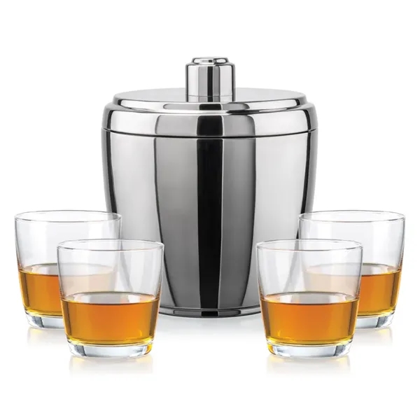 The Pescara Ice Bucket & On-the-Rocks Set combines modern style with... from ASI 84592 St Regis Group