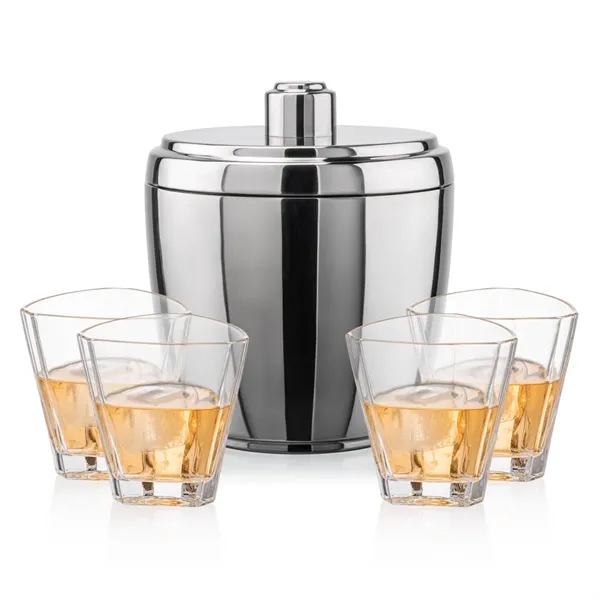 The Pescara Ice Bucket & On-the-Rocks Set combines modern style with... from ASI 84592 St Regis Group