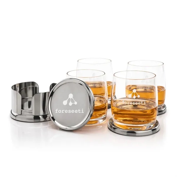 The Baldoni Coasters & On-the-Rocks Set combines modern elegance with everyday... from ASI 84592 St Regis Group