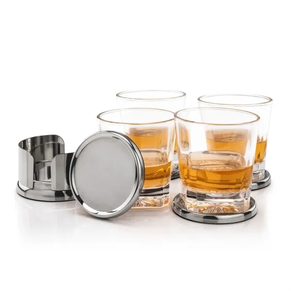 The Baldoni Coasters & On-the-Rocks Set combines modern elegance with everyday... from ASI 84592 St Regis Group