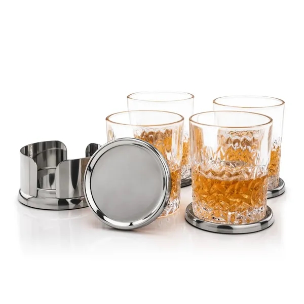 The Baldoni Coasters & On-the-Rocks Set combines modern elegance with everyday... from ASI 84592 St Regis Group