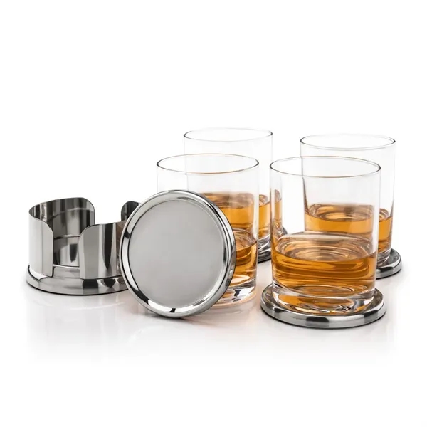 The Baldoni Coasters & On-the-Rocks Set combines modern elegance with everyday... from ASI 84592 St Regis Group