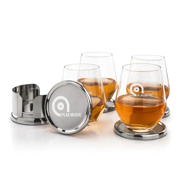 The Baldoni Coasters & On-the-Rocks Set combines modern elegance with everyday... from ASI 84592 St Regis Group