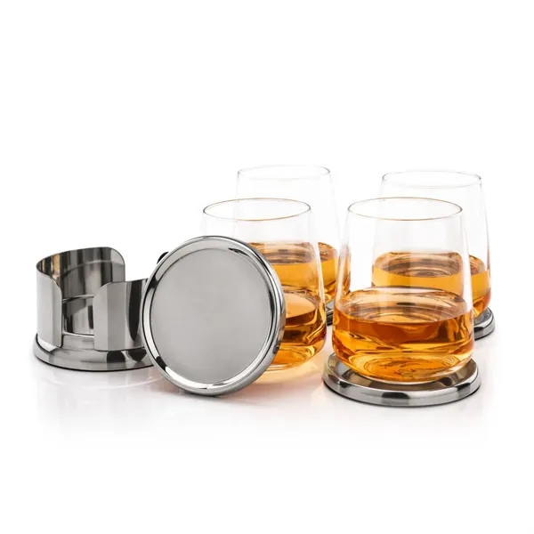 The Baldoni Coasters & On-the-Rocks Set combines modern elegance with everyday... from ASI 84592 St Regis Group