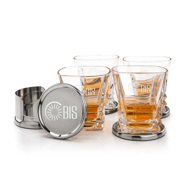The Baldoni Coasters & On-the-Rocks Set combines modern elegance with everyday... from ASI 84592 St Regis Group