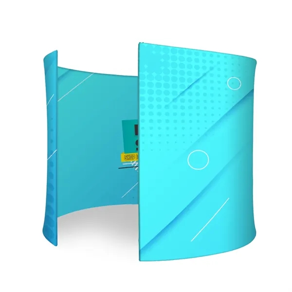 10'dia C-Shape Booth Enclosure, aluminum frame, full color imprint on 240g... from ASI 49891 Discount Marketing Products / DMP