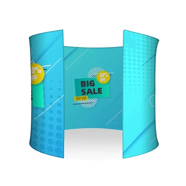 10'dia C-Shape Booth Enclosure, aluminum frame, full color imprint on 240g... from ASI 49891 Discount Marketing Products / DMP
