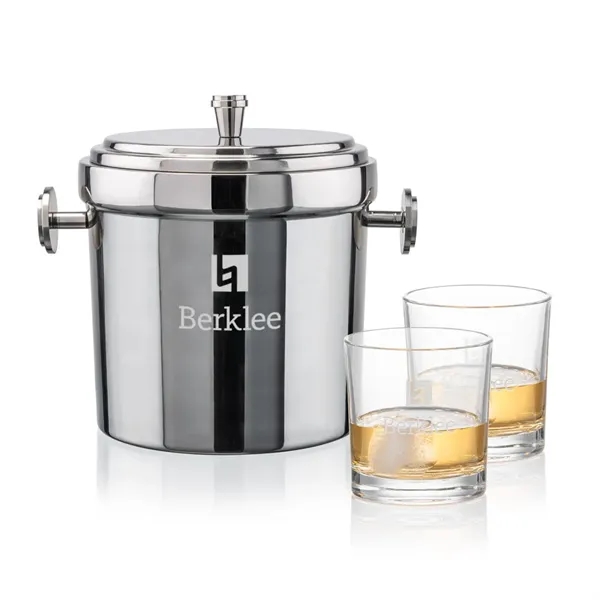 The Milano Ice Bucket & On-the-Rocks Glasses Set delivers a clean,... from ASI 84592 St Regis Group