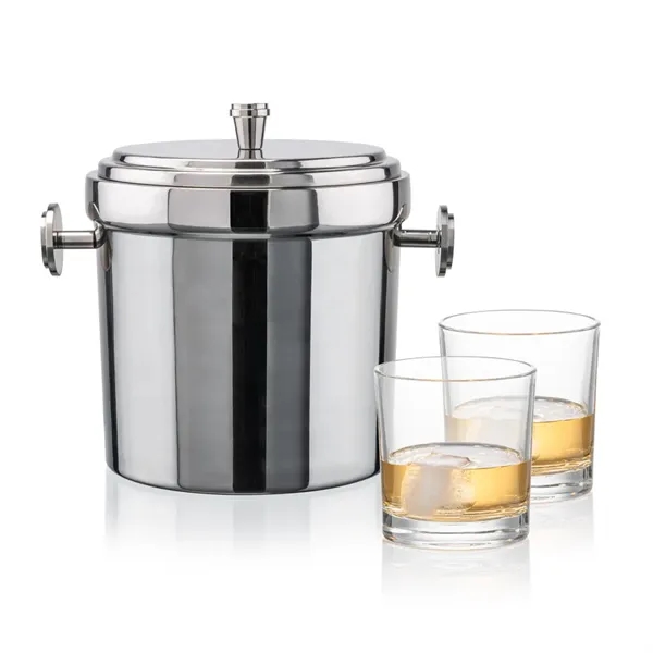 The Milano Ice Bucket & On-the-Rocks Glasses Set delivers a clean,... from ASI 84592 St Regis Group