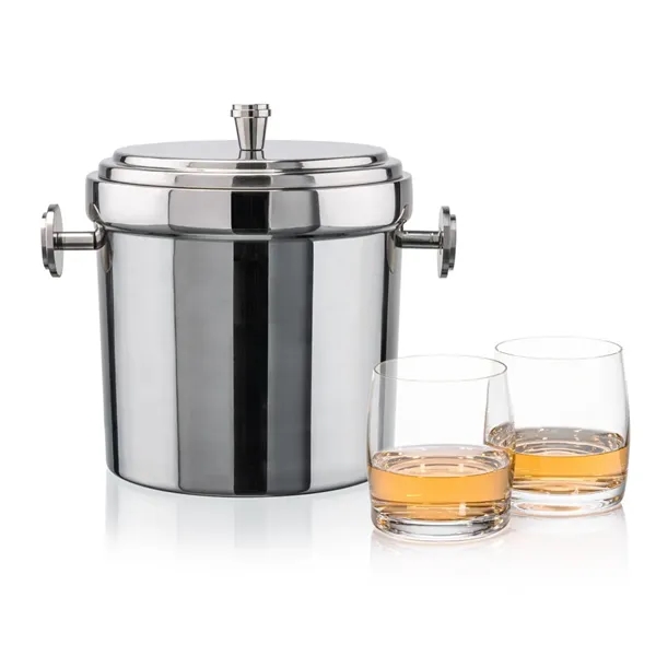 The Milano Ice Bucket & On-the-Rocks Glasses Set delivers a clean,... from ASI 84592 St Regis Group