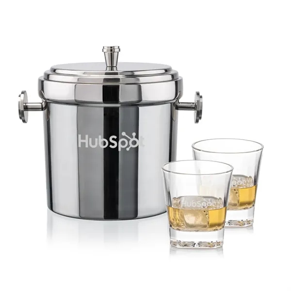 The Milano Ice Bucket & On-the-Rocks Glasses Set delivers a clean,... from ASI 84592 St Regis Group
