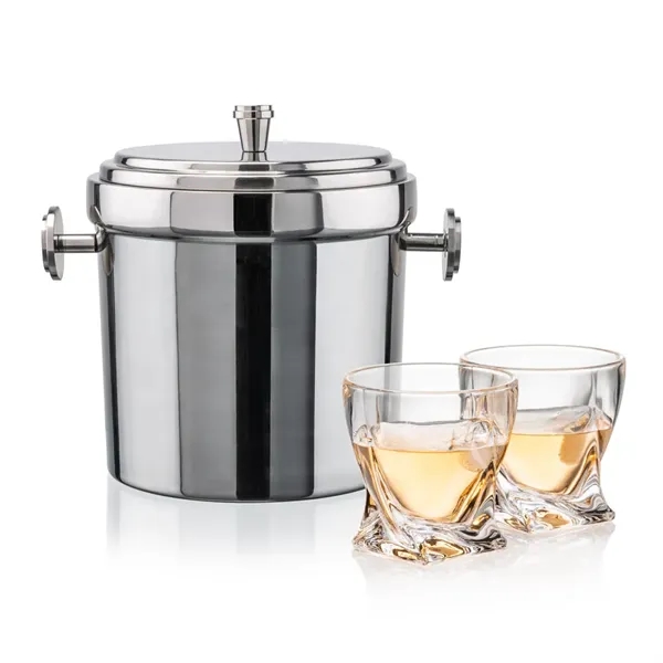 The Milano Ice Bucket & On-the-Rocks Glasses Set delivers a clean,... from ASI 84592 St Regis Group