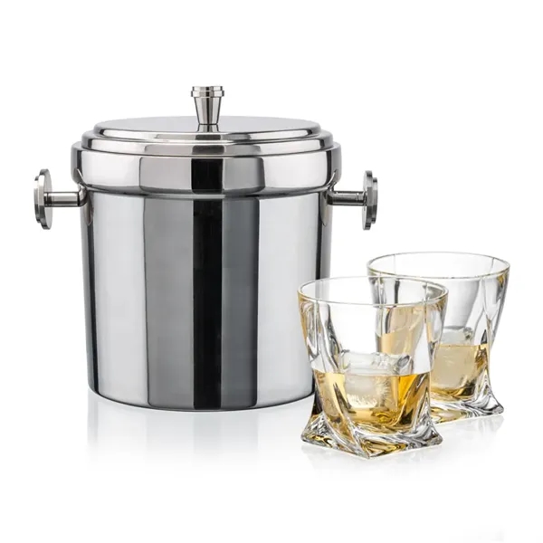 The Milano Ice Bucket & On-the-Rocks Glasses Set delivers a clean,... from ASI 84592 St Regis Group