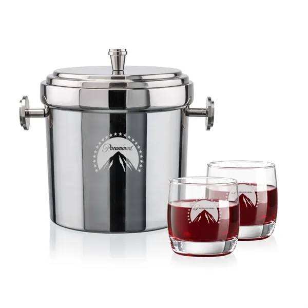 The Milano Ice Bucket & On-the-Rocks Glasses Set delivers a clean,... from ASI 84592 St Regis Group