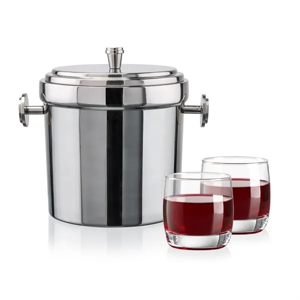 The Milano Ice Bucket & On-the-Rocks Glasses Set delivers a clean,... from ASI 84592 St Regis Group