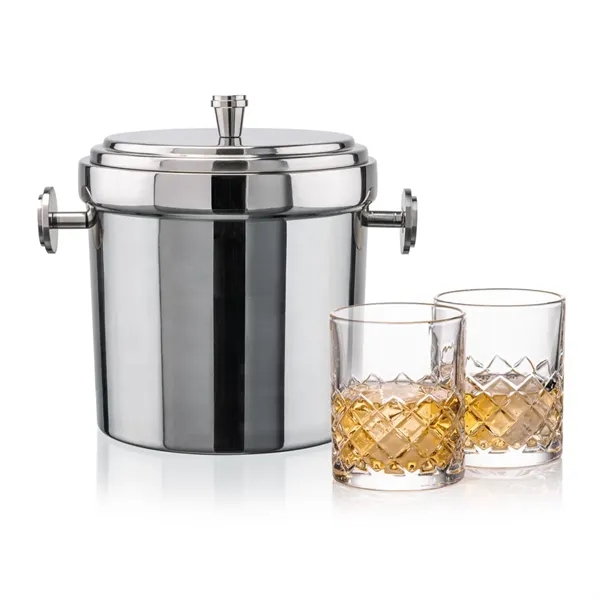 The Milano Ice Bucket & On-the-Rocks Glasses Set delivers a clean,... from ASI 84592 St Regis Group