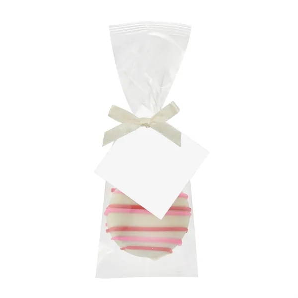 Sweetheart Favor bag filled with white chocolate covered Oreo® cookies topped... from ASI 71685 Midnite Snax®