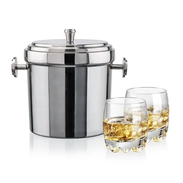 The Milano Ice Bucket & On-the-Rocks Glasses Set delivers a clean,... from ASI 84592 St Regis Group