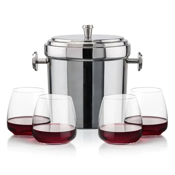 The Milano Ice Bucket & On-the-Rocks Glasses Set delivers a clean,... from ASI 84592 St Regis Group