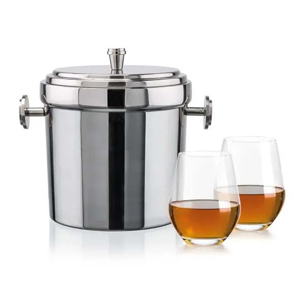 The Milano Ice Bucket & On-the-Rocks Glasses Set delivers a clean,... from ASI 84592 St Regis Group