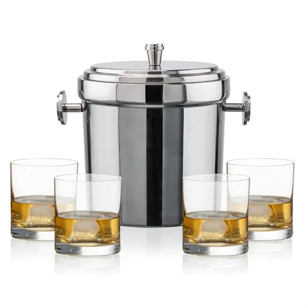 The Milano Ice Bucket & On-the-Rocks Glasses Set delivers a clean,... from ASI 84592 St Regis Group