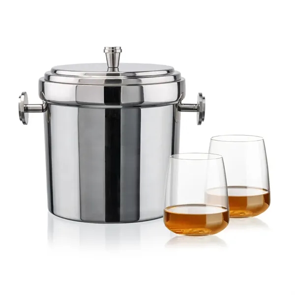 The Milano Ice Bucket & On-the-Rocks Glasses Set delivers a clean,... from ASI 84592 St Regis Group