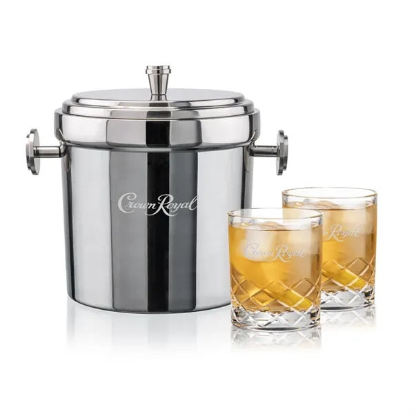 The Milano Ice Bucket & On-the-Rocks Glasses Set delivers a clean,... from ASI 84592 St Regis Group