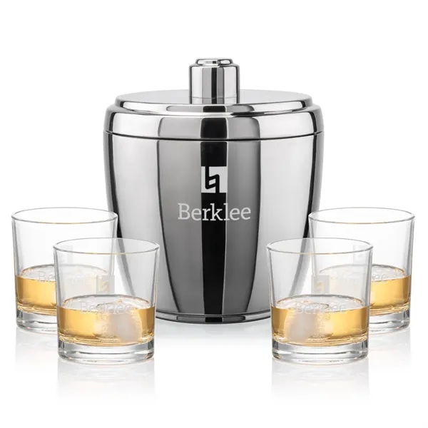 The Pescara Ice Bucket & On-the-Rocks Set combines modern style with... from ASI 84592 St Regis Group