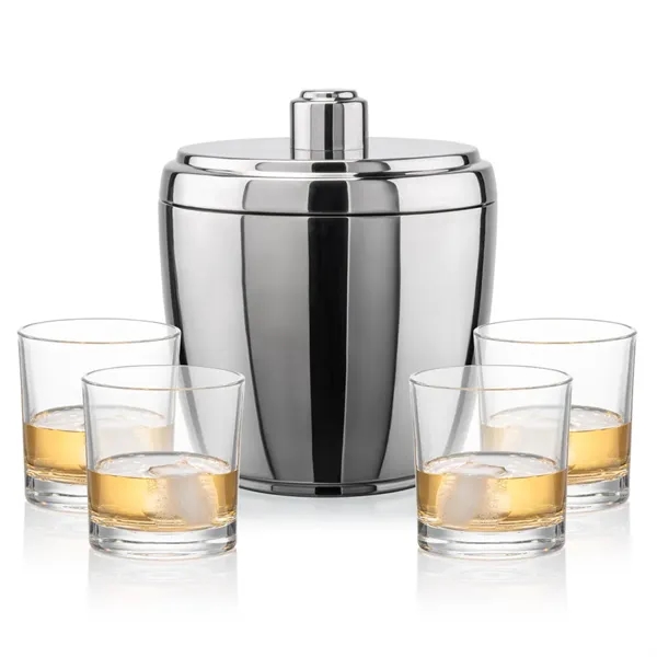 The Pescara Ice Bucket & On-the-Rocks Set combines modern style with... from ASI 84592 St Regis Group