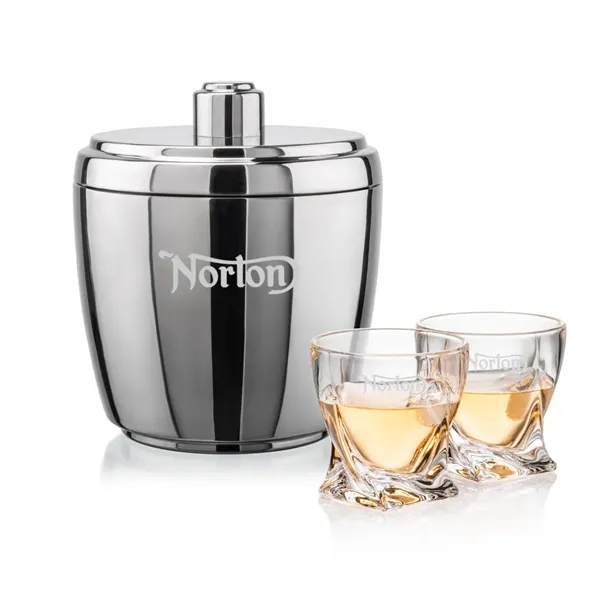 The Pescara Ice Bucket & On-the-Rocks Set combines modern style with... from ASI 84592 St Regis Group