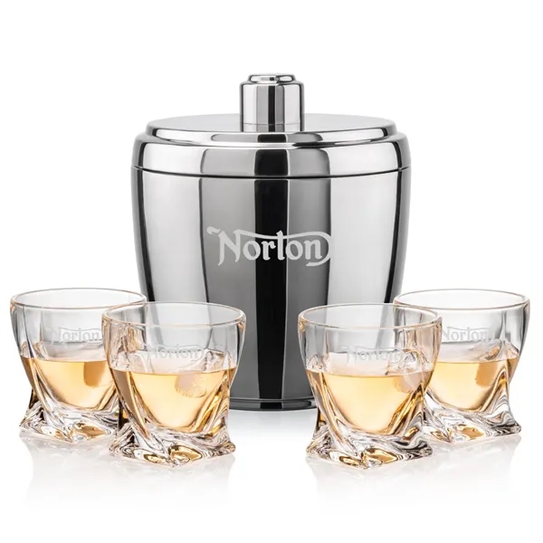 The Pescara Ice Bucket & On-the-Rocks Set combines modern style with... from ASI 84592 St Regis Group