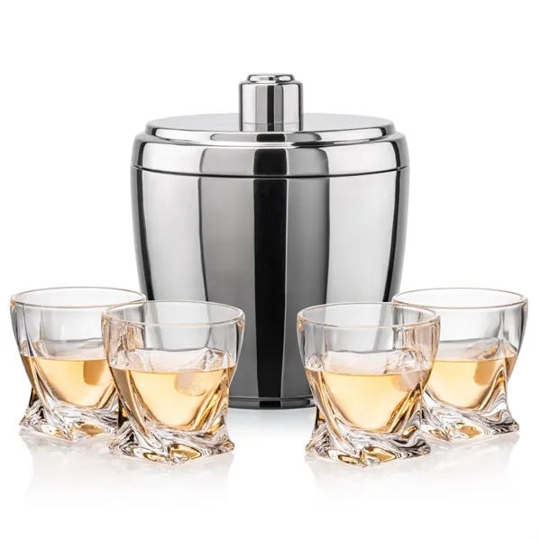 The Pescara Ice Bucket & On-the-Rocks Set combines modern style with... from ASI 84592 St Regis Group