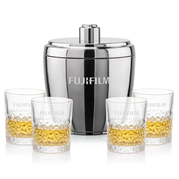 The Pescara Ice Bucket & On-the-Rocks Set combines modern style with... from ASI 84592 St Regis Group