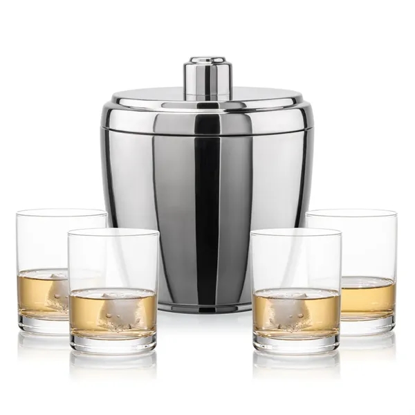 The Pescara Ice Bucket & On-the-Rocks Set combines modern style with... from ASI 84592 St Regis Group