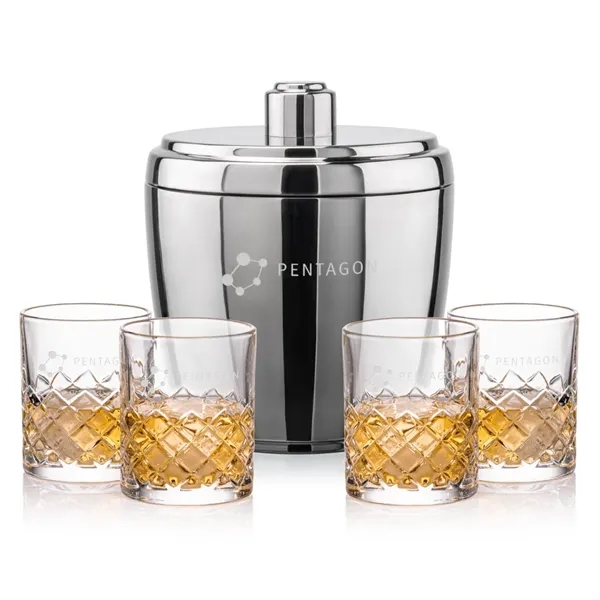 The Pescara Ice Bucket & On-the-Rocks Set combines modern style with... from ASI 84592 St Regis Group