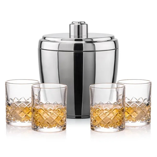 The Pescara Ice Bucket & On-the-Rocks Set combines modern style with... from ASI 84592 St Regis Group
