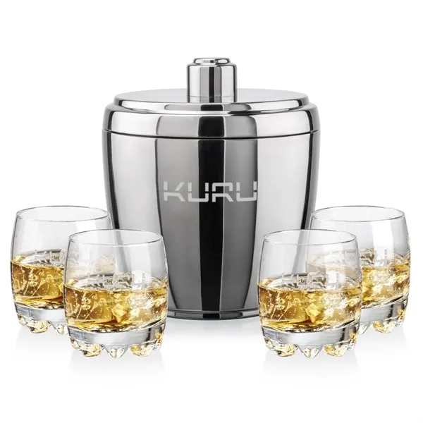 The Pescara Ice Bucket & On-the-Rocks Set combines modern style with... from ASI 84592 St Regis Group