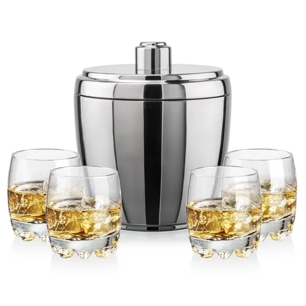 The Pescara Ice Bucket & On-the-Rocks Set combines modern style with... from ASI 84592 St Regis Group