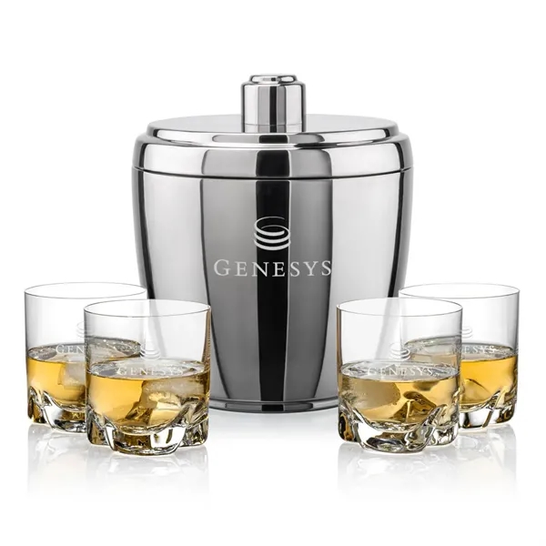 The Pescara Ice Bucket & On-the-Rocks Set combines modern style with... from ASI 84592 St Regis Group