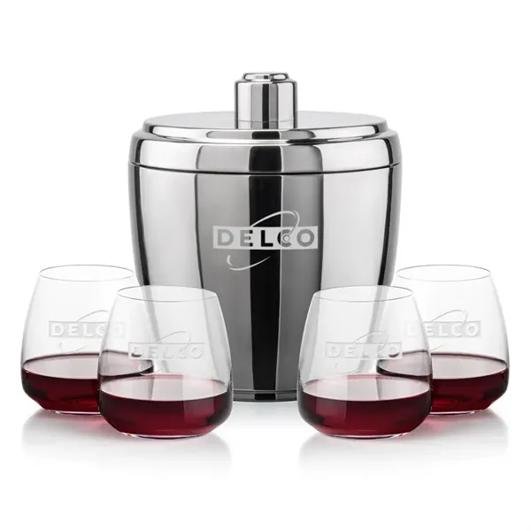 The Pescara Ice Bucket & On-the-Rocks Set combines modern style with... from ASI 84592 St Regis Group