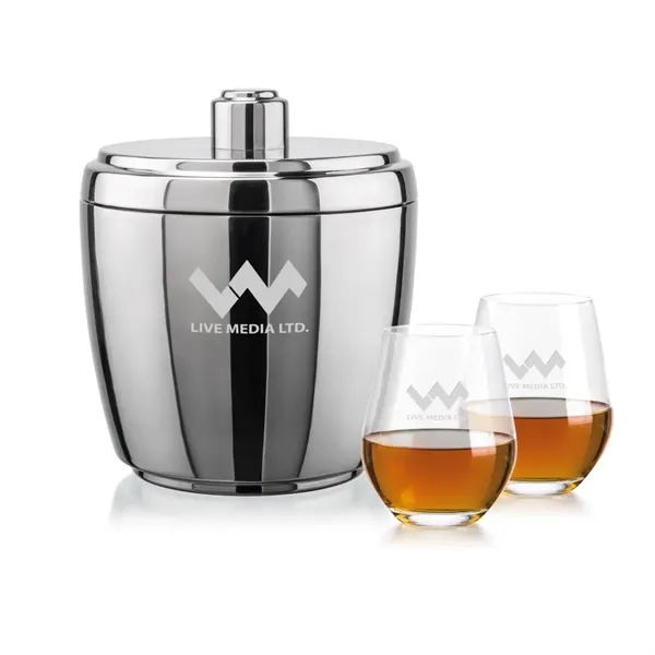 The Pescara Ice Bucket & On-the-Rocks Set combines modern style with... from ASI 84592 St Regis Group