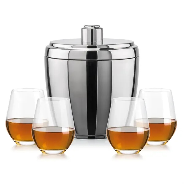 The Pescara Ice Bucket & On-the-Rocks Set combines modern style with... from ASI 84592 St Regis Group