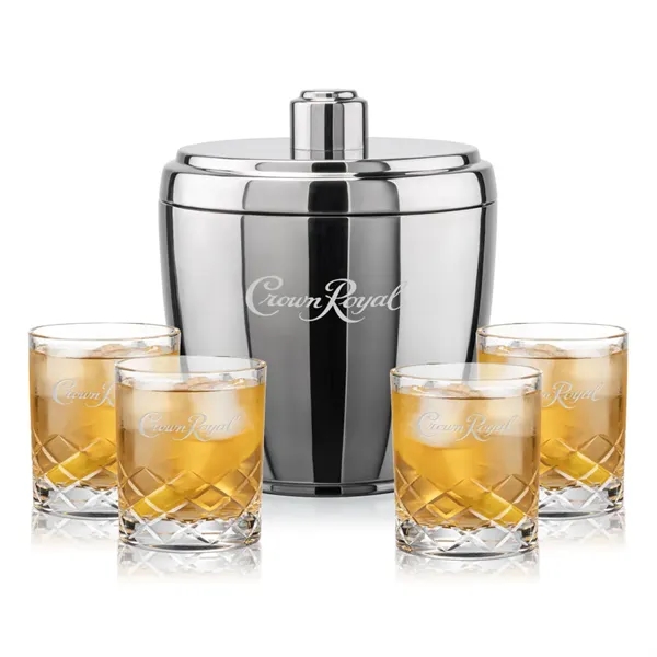 The Pescara Ice Bucket & On-the-Rocks Set combines modern style with... from ASI 84592 St Regis Group